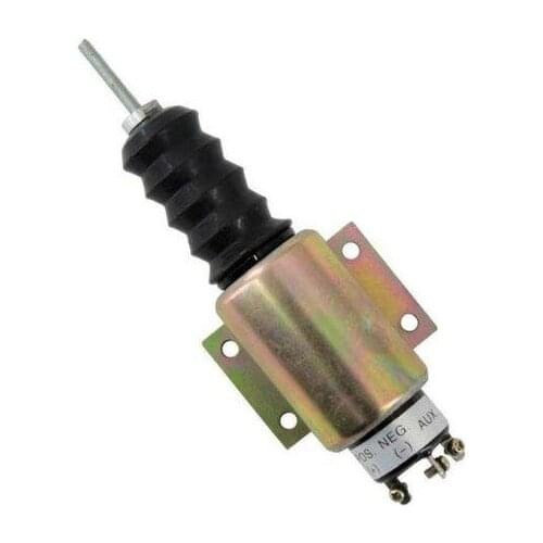 Diesel Stop Solenoid SA-2606-A 2001-12E2U1B2A 12V with 3 Terminals Fit for Woodward 2000 Series