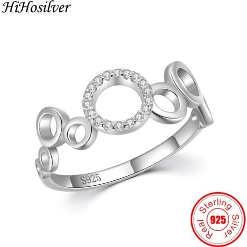 HiHosilver Rings With Crystals
