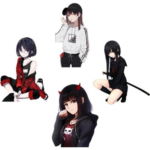 Three Ratels C483 Korean fashion cool girl car windshield sticker macbook decal home decoration accessories for living room