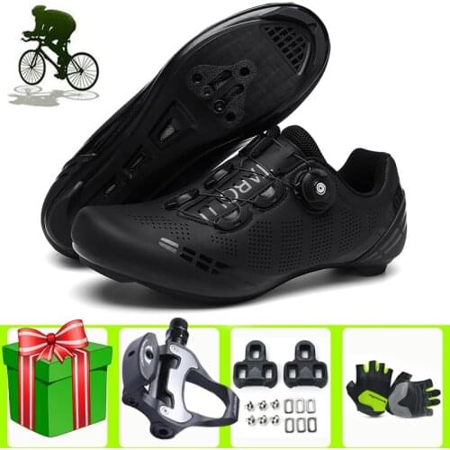 Road Cycling Shoes Bicycle Shoes Men add Pedal Gloves Black Triathlon Women Bike Sneakers Zapatillas Bicicleta Carretera