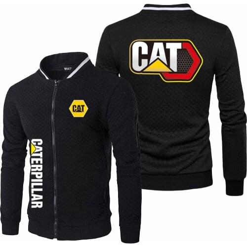 2021 New Mens Spring Autumn CAT Caterpillar Jacket Long Sleeve Fashion Sportswear Casual Zipper Hoody Male Sweatshirts