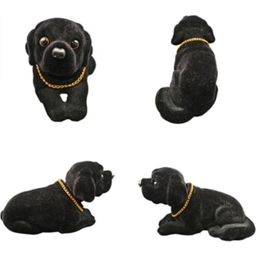 Car Nodding Dog Auto Dashboard Cute Labrador Toy Doll Bobblehead Dog Car Styling Rocking Head Dog Car Ornament Auto Accessories