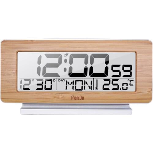 Multi-function Electronic Digital Alarm Clock Time Temperature Calendar Snooze LED Table Desk Clocks Modern Design