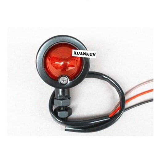 CG125 Motorcycle Retro Modified Aluminum Shell Rear Taillight Retro Brake Light Without License Frame