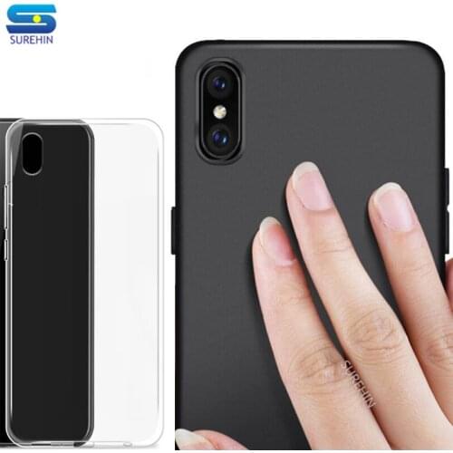 SUREHIN soft case for iPhone XS MAX 11 Pro X XR 8 7 6S plus cover case matte red black blue pink clear transparent silicone case