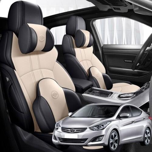 Nappa Leather 5 seats Car seat covers For Hyundai Elantra 2004 2005 2006 2007 2008 2012 2013 2014 2015 2016 2017 2011 accessorie