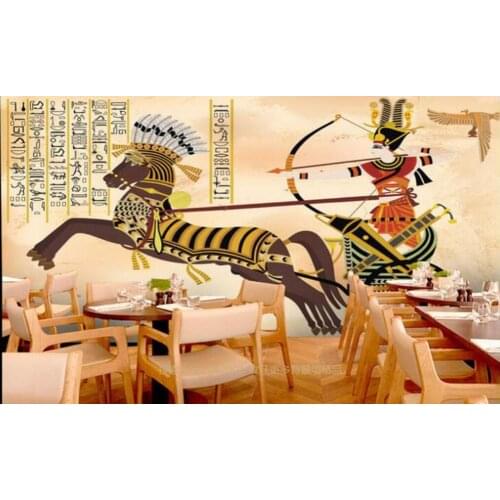 Custom mural wallpaper 3D ancient Egyptian clan culture 3d large mural abstract living room bedroom background wall paper retro