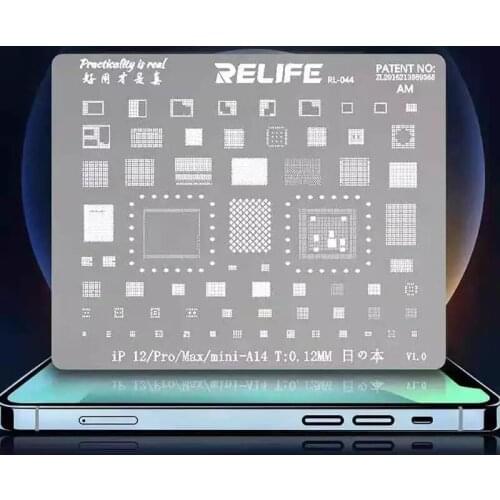 The Newest RELIFE RL-044 Motherboard BGA Tin Planting Net Is Suitable For IP12 12PRO 12MAX 12MINI A14 For Mobile Repair Tools