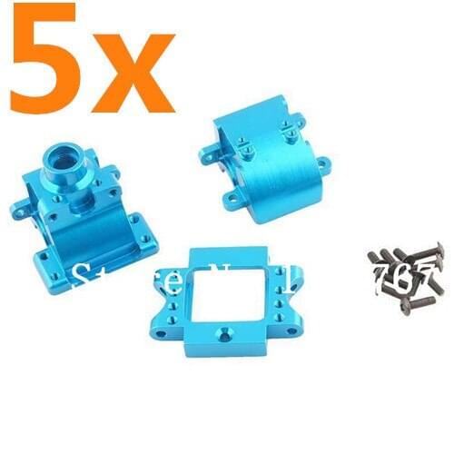 Wholesale 5Set/Lot Alum Alloy Gear Box With Screw*10 Upgrade Parts 122275 For 1/10 R/C Car Nitro HSP Redcat Himoto Buggy Truck