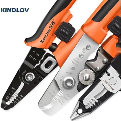 KINDLOV Pliers Wire Stripper Crimper Multitool Crimping Tool Electrical Cable Cutting Terminal Crimp For Electricians Hand Tools