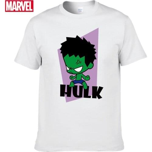Marvel The Avengers Hulk T-shirt Comfortable Breathable 100% cotton Fashion clothes for teens Summer Tops Mens t-shirt #154