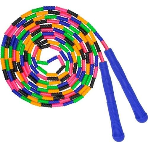 Soft Beaded Skipping Rope for Kids Adults Plastic Segmented Jump Rope Bamboo Skipping Rope Energy Bar Fitness Jump Rope