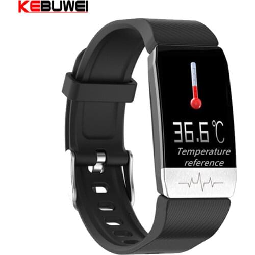 T1S Smart Watch Band With Temperature Measure ECG Heart Rate Blood Pressure Monitor Weather Forecast Drinking Remind Wristband
