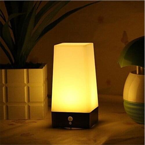 New Human Body Induced Led Lamp Nordic Style PIR Motion Sensor Hallway Bedroom Bedside Table Desk Atmosphere Night Light