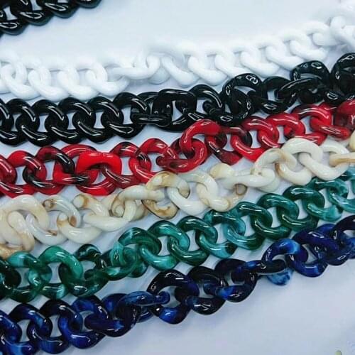 Top-rated 1.0 Meter Acrylic Necklace Strand Parts Linked Bag Chains Women Jewelry DIY Accessories Glasses Chains Components N073