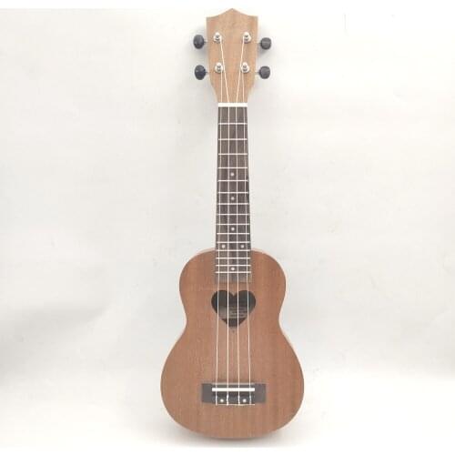 21 Inch Hollow Carved Heart-shaped Home-schooling Professional Performance Beginner Unisex Sapele Ukulele