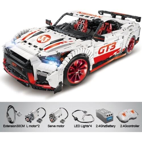 In Stock Mould King 13172 High-Tech The Nismo Nissan GTR GT3 Speed Racing Sport Car Building Blocks Bricks Model Toys MOC-25326