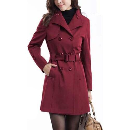 2021 Autumn New High Fashion Brand Women Classic Double Breasted Trench Coat Belt Waterproof Raincoat Business Outerwear