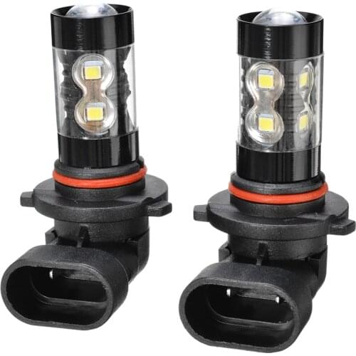 1 Pair H10 9145 80W LED Fog Driving Daytime Running Light Bulb Super Bright White Faster On/Off Response For Car Lamp