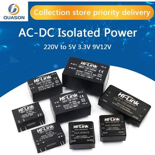 1PCS HLK-PM01 HLK-PM03 HLK-PM12 AC-DC 220V to 5V 3.3V 12V Power Module AC to DC Isolated Power Module UL/CE Household Switch
