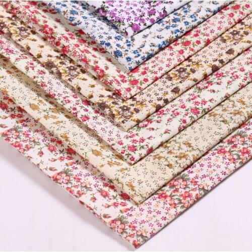 100*150cm Pastoral Floral Summer Poplin Fabric DIY Childrens Wear Cloth Make Bedding Quilt Decoration Home Material