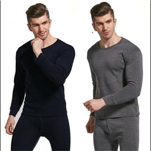 2019 Winter long johns thick men thermal underwear sets shirts+pants male keep warm and cold in winter man