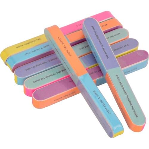 3Pcs/set Nail Buffer Block Professional File 7 Steps Colorful Sponge Sanding Polishing for Pedicure Manicure Tools small size