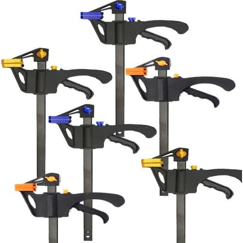 6 Inch 8pcs F type Woodworking Clip Quick Grip Clamp Carpenter Ratchet Release DIY Hand Tool