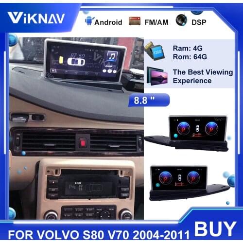 Android px6 HD Screen Car Radio For Volvo S80 V70 2004-2011 Stereo Multimedia Player GPS Navi Carplay Head Unit