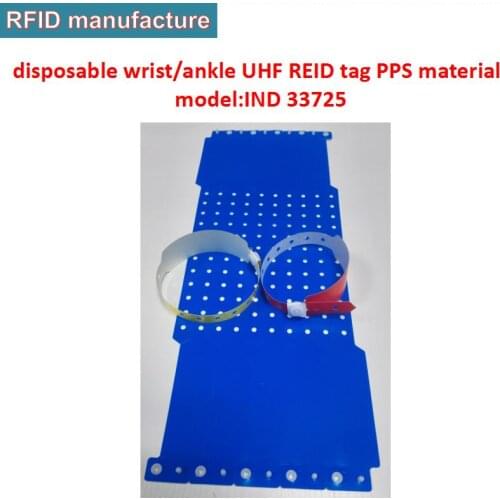 Free tag sample Impinj Monza R6 Disposable RFID Wrist/ankle Bracelet for sports timing solution/hospital personal attendance