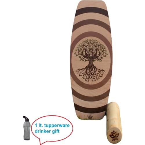 Wooden Balance Board, Surfing, Skating, Fitness, Yoga, skateboard Snowboard for Training and Coordination Exercise Portable Equipment