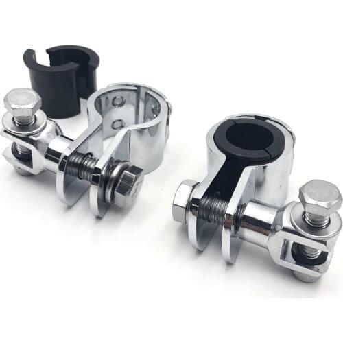 For Motorcycle Harley Davidson CHROME 1 1/4" Engine Guard Footpeg Clamps Mounting Kit