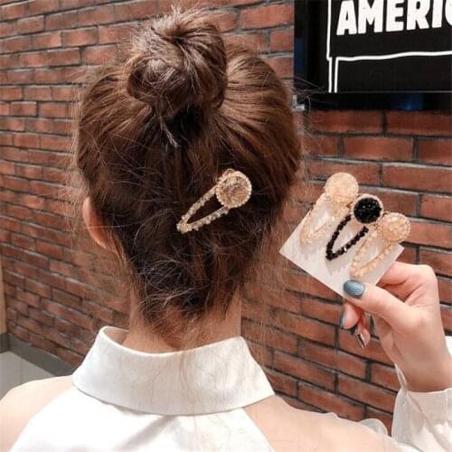 Woman Girls Exquisite Crystal Hairpins For Vintage Barrettes Hair Clips Femme Ornament Hair Accessories Tiara Headwear