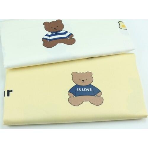 Printed Cotton Twill Fabric Bear Series Kids 100% Cotton Cloth By Meter for DIY sewing Upholstery Bed Quilting Cotton Material