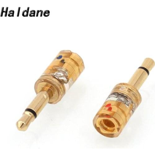 Haldane Pair MMCX/.78mm Female to 2.5mm Male Converter Adapter for HE1000 HE560 HE400i Oppo PM-1 PM-2 NightHawk Headphone