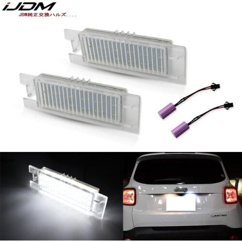 IJDM Xenon White OEM-Fit License Plate Light For Jeep Renegade 2015-up,For Fiat 500X 2016-up,Can-bus Error Free