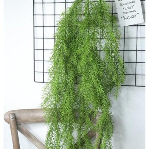 Artificial plant real touch pine needle wall hanging vine simulation leaves Fake plant home wedding party green plant decoration