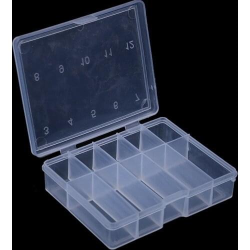 10 Grid Transparent Fishhook Box Fishing Bait Storage Box Fishing Accessories Tool Case Fishing Lure Bait Tackle Boxes