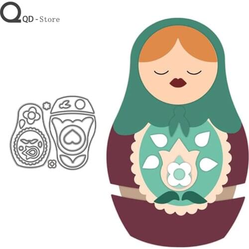 Matryoshka Doll Doll Cutting Dies Stamps Dies Scrapbooking Mold Cut Handmade Tools DIY Craft Decoration 2021 New Metal Dies