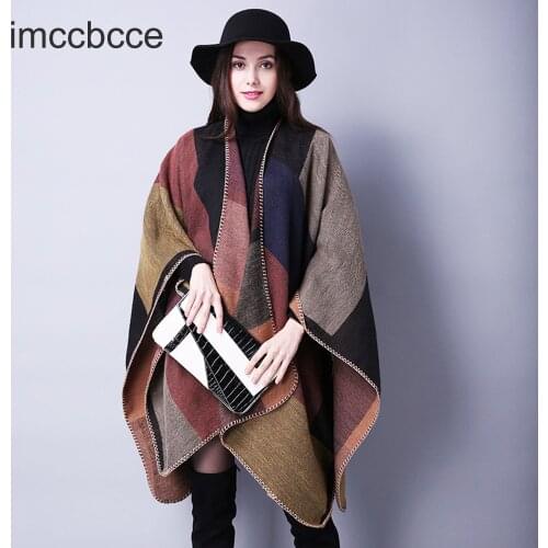 Fashion Women Blanket Scarf Shawl Knitted Batwing Duplex Shawl Long Sleeve Cardigan Coat Cloak Wrap Poncho Warm Thicker Cloak