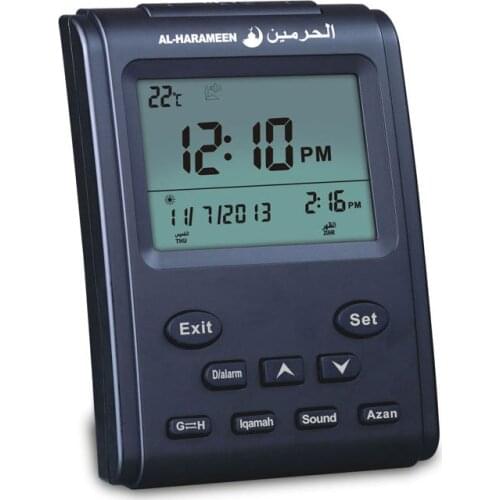 Muslim Clock Arabian Desktop Alarm Clock Muslim Azan Clock Desk Clcok HA-3011 Black Bedside Living Room Decoration