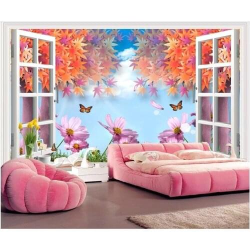 Custom mural 3d photo wallpaper on the wall Childrens room window view background home decor living room wallpaper for wall 3 d