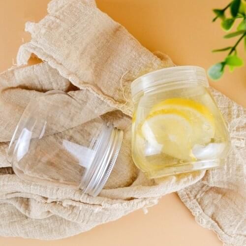 15pcs High quality 260ml transparent cake box biscuits snack food storage jar party favors ice cream dessert cups with lid