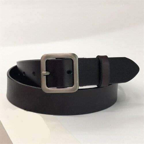 New Fashion Womens Belts Designer Genuine Leather Luxury Strap Female Waistband Square Pin Buckle Fancy Vintage Belt for Jeans