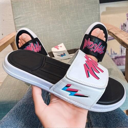 Men Slippers Summer Outdoor Cool Slides Couple Casual Shoes Fashion Beach Sandals for Men Footwear Non-slip Floor Flip Flops