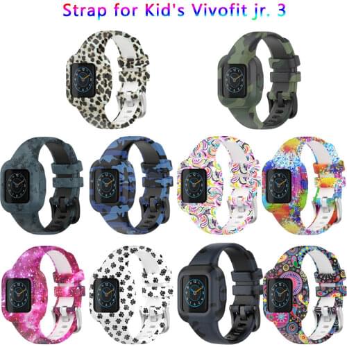 22mm Silicone Watchband for Garminfit vivofit JR 3 Printed Wrist Band Children Smart Watch Band for Garminfit Fit JR3