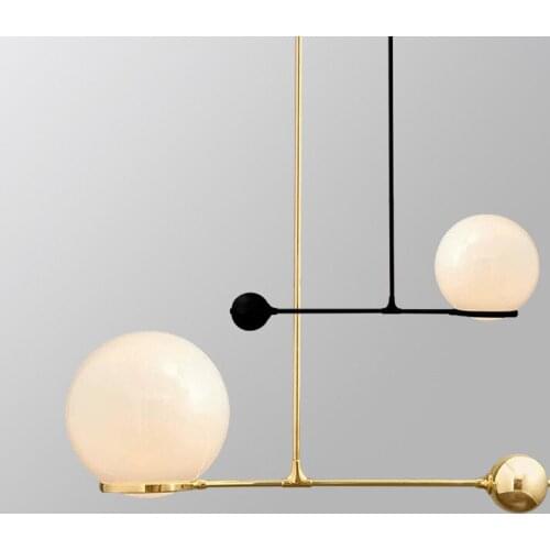 Nordic glass ball copper christmas balls kitchen chandeliers ventilador de techo luzes de teto lamparas de techo