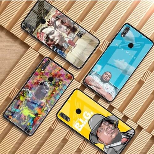 Rod wave DIY Luxury Tempered Glass Phone Case For Huawei P20 P30 P40 Lite PRO Mate 20 30 Lite Pro Cover shell