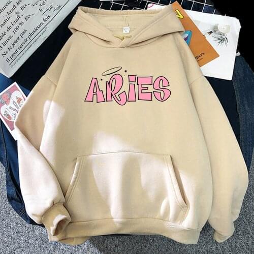 Kawaii Aries Letter Hooded Comic Bratz Hoodies Men Sweatshirts Women Autumn Winter Hip Hop Hoodie Boys Girls Pullovers Techwear