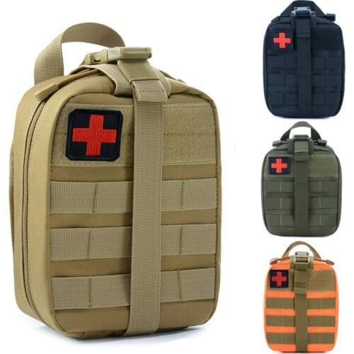 Outdoor Molle Webbing Compact Bag Tactical Medical IFAK Pouch EMT Emergency Survival Utility Car First Aid Pouch EDC Gadget Bag